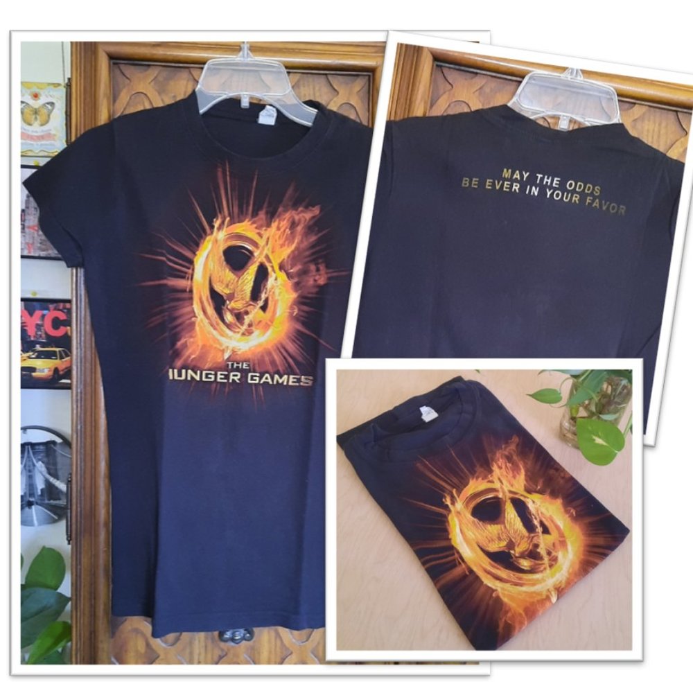 The Hunger Games Mockingjay Logo Graphic Crew Neck Tee - Black, Youth L